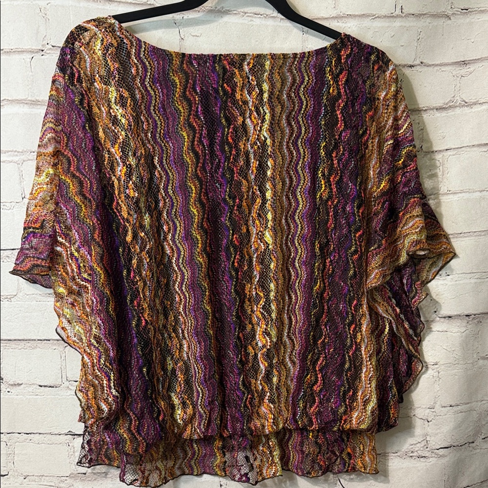 Eci Multicolor Wavy Pattern Blouse - image 3
